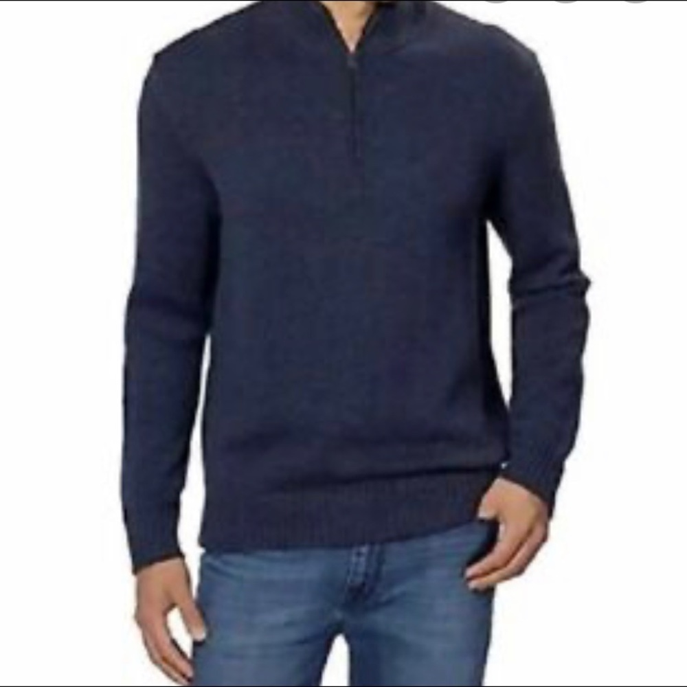blue pull over mens sweather